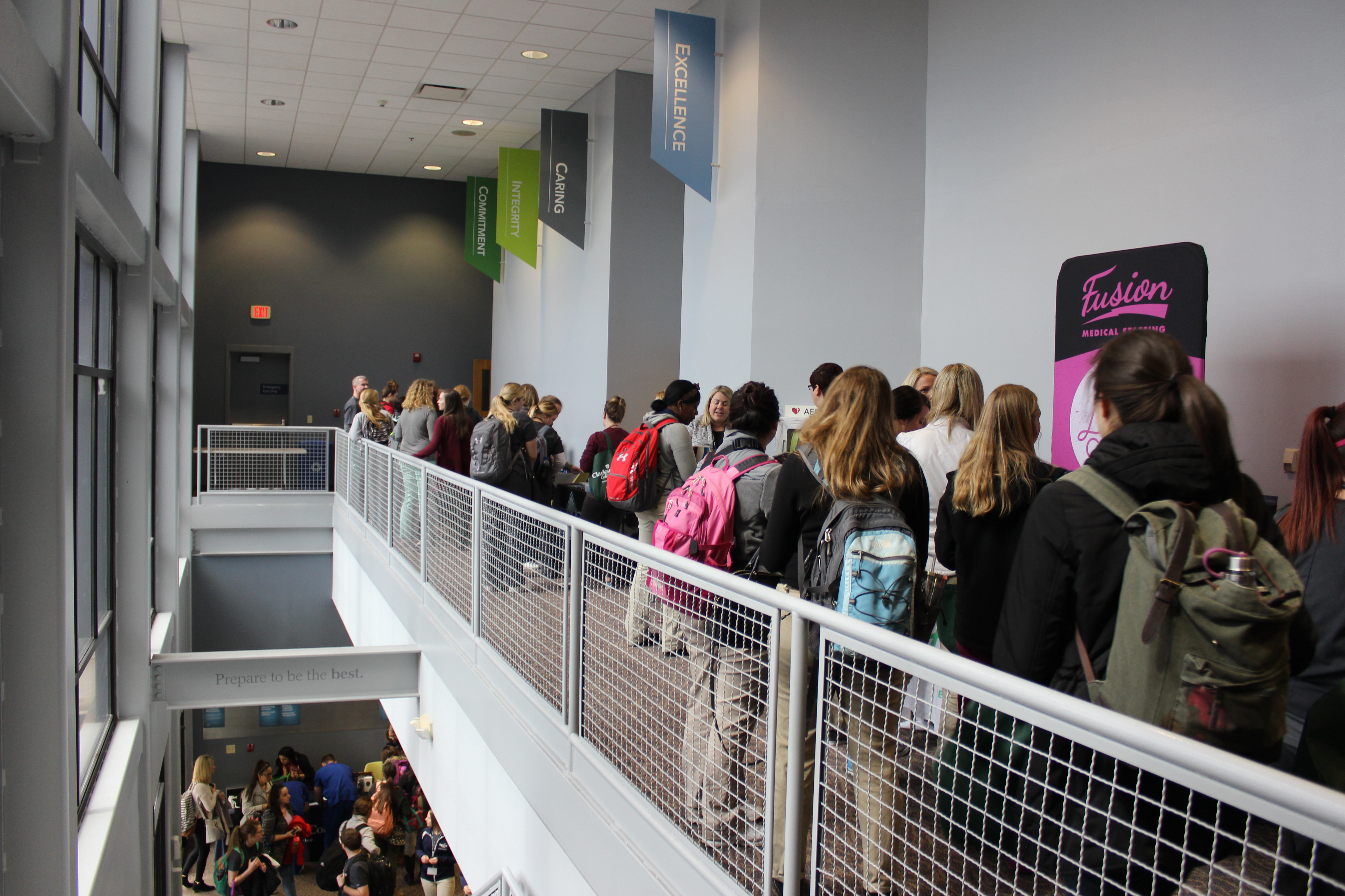 Students made their way upstairs to meet with featured organizations in Howard Hall.